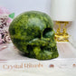 Huge Green Jade Carved Skull 1.25KG