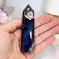 High Grade Blue Flower Agate Tower 9cm