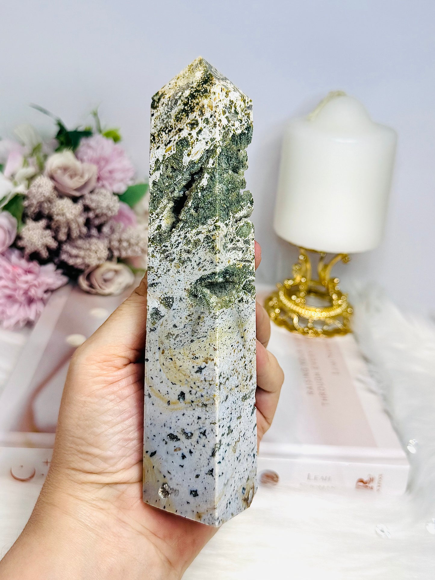 Druzy Ocean Jasper Tower 17cm