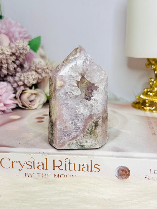 High Grade Druzy Pink Amethyst Tower 8.5cm 180g