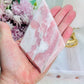 Classy & Fabulous Large 22cm Pink Opal Diamond On Gold Stand ~ Simply Stunning Piece