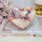 Precious Pink Amethyst Druzy Amethyst Heart on Stand 11cm