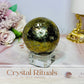 Large Druzy Pyrite Sphere on Stand 421g