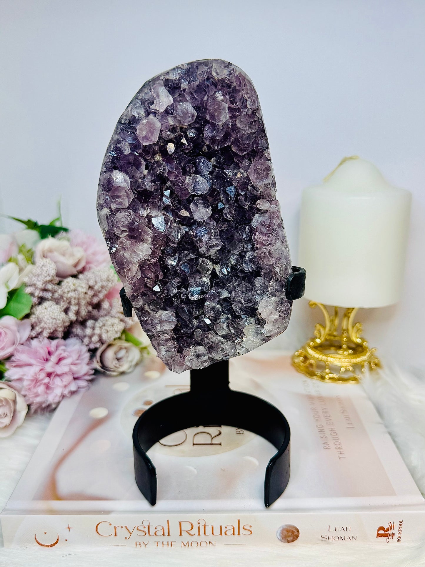 Amethyst Cluster Freeform on Stand 20cm 638g