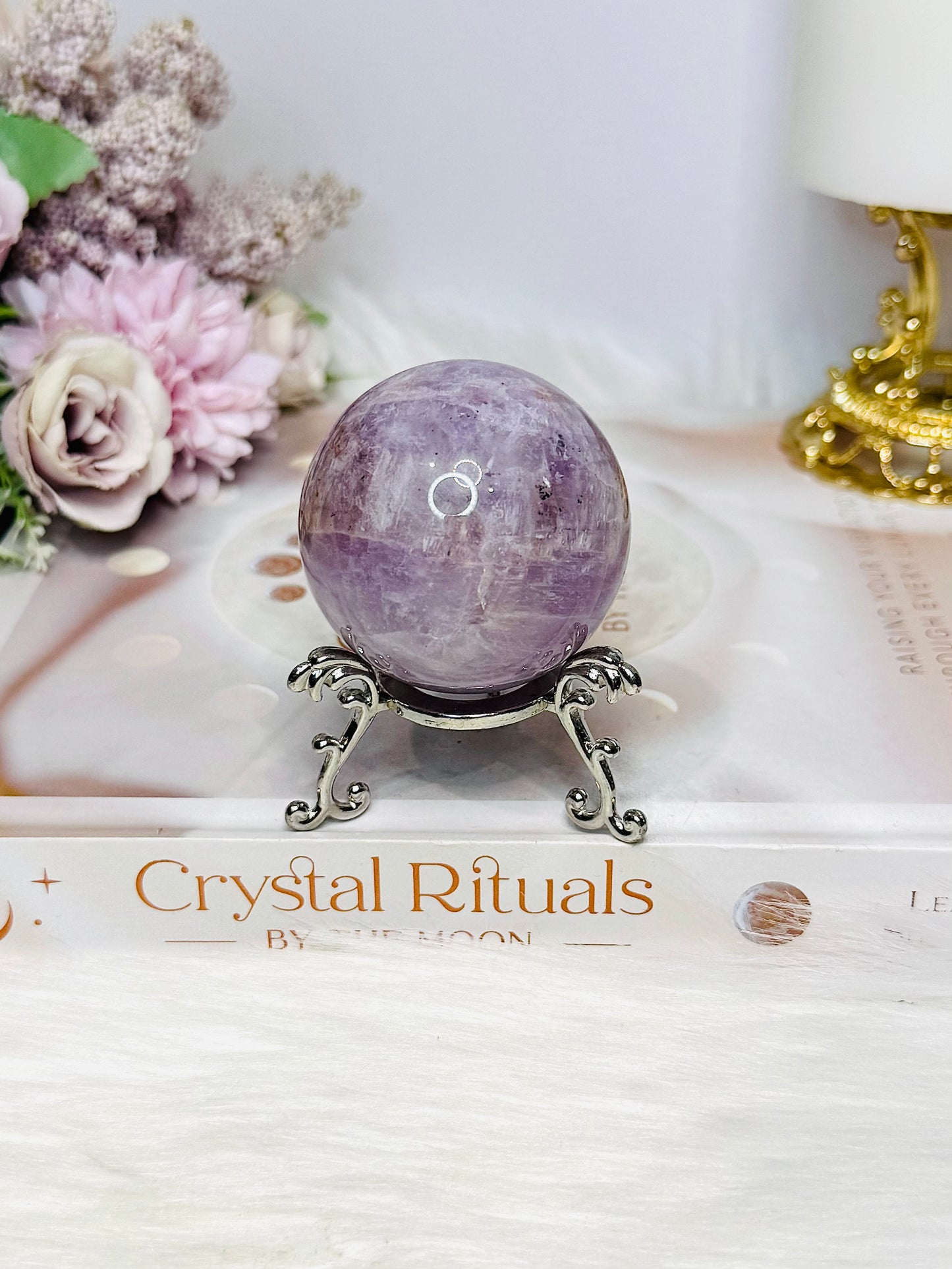 Kunzite Sphere On Stand 153g