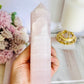 UV Reactive Pink Mangano Calcite Tower 16cm