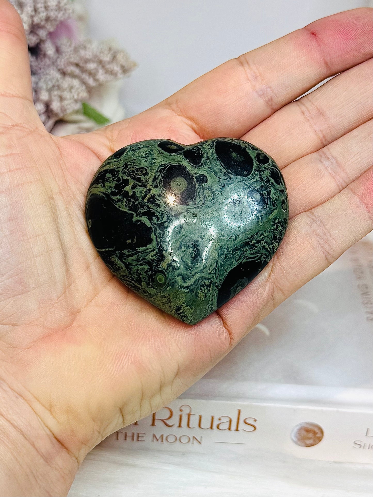Kambaba Jasper Puffy Heart 6cm