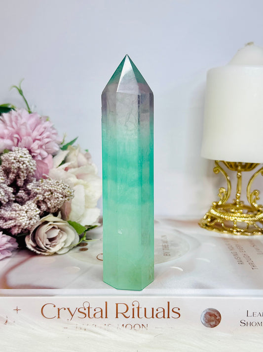 Gorgeous Green Transparent Fluorite Chunky Tower 13.5cm