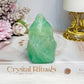 Green Fluorite Carved Flame 8cm