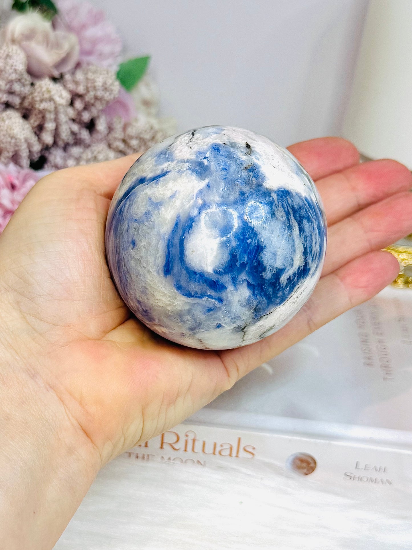 Large Afghanite Sphere on Stand 437g
