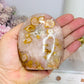 Flower Agate Druzy Freeform 8.5cm