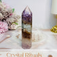Crazy Lace Amethyst Tower 9.5cm