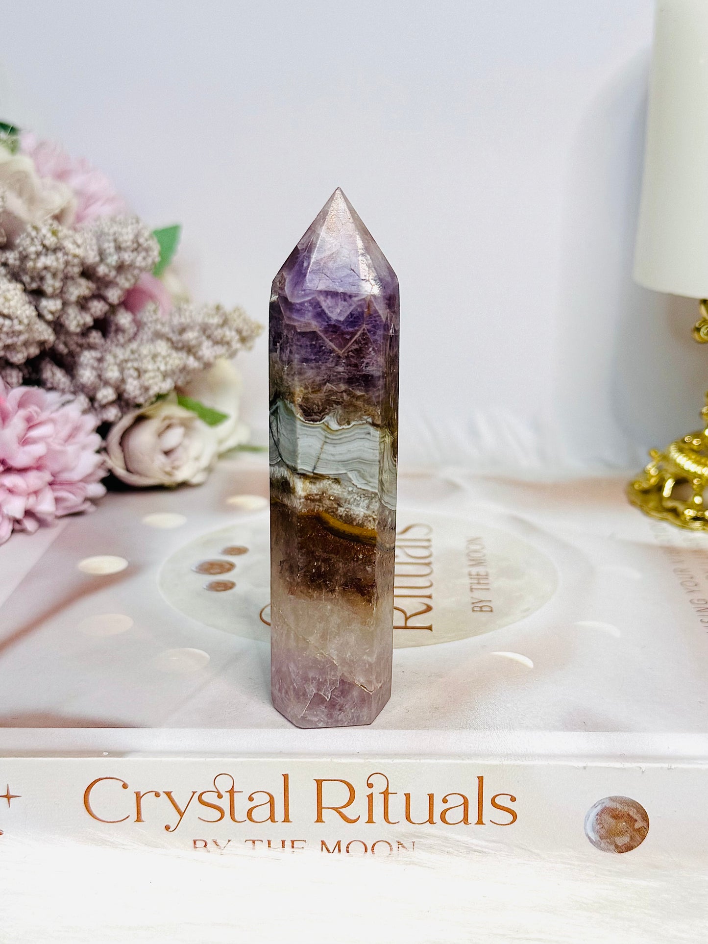 Crazy Lace Amethyst Tower 9.5cm