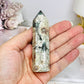 Green Sakura Agate Tower 9cm