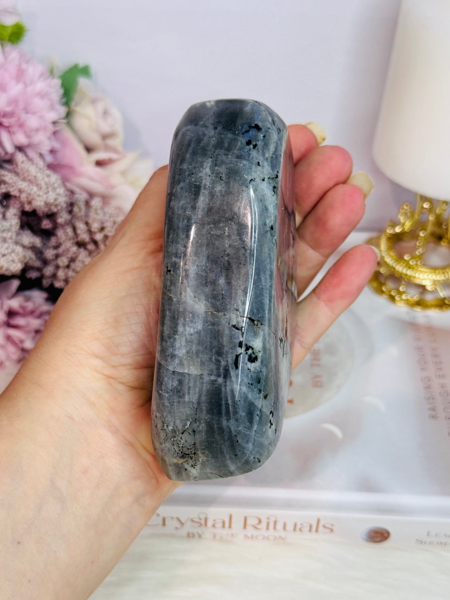 Incredibly Gorgeous Large Polished Labradorite Freeform with Amazing Flash 624grams