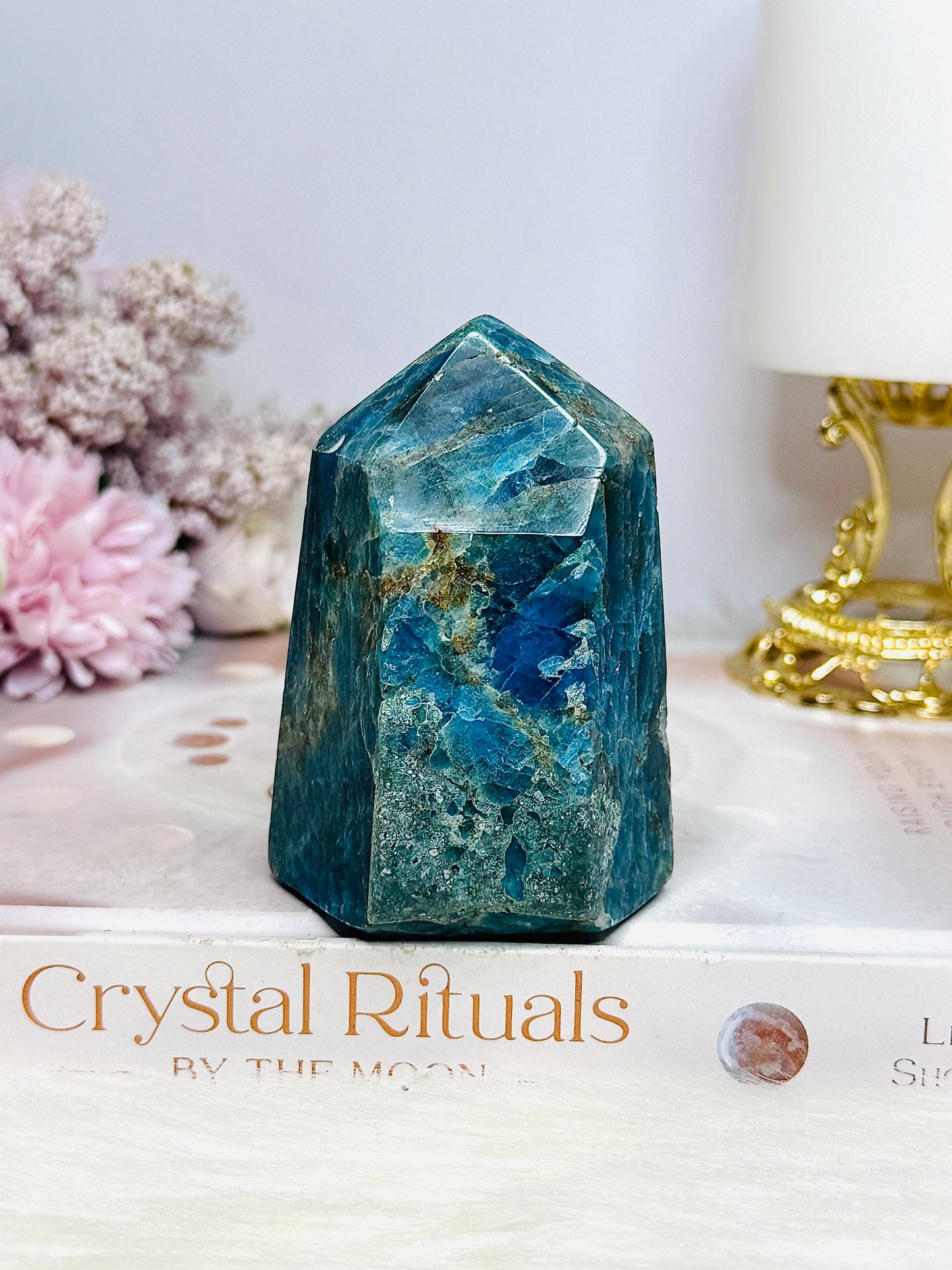 Blue Apatite Chunky Tower 8cm 335g