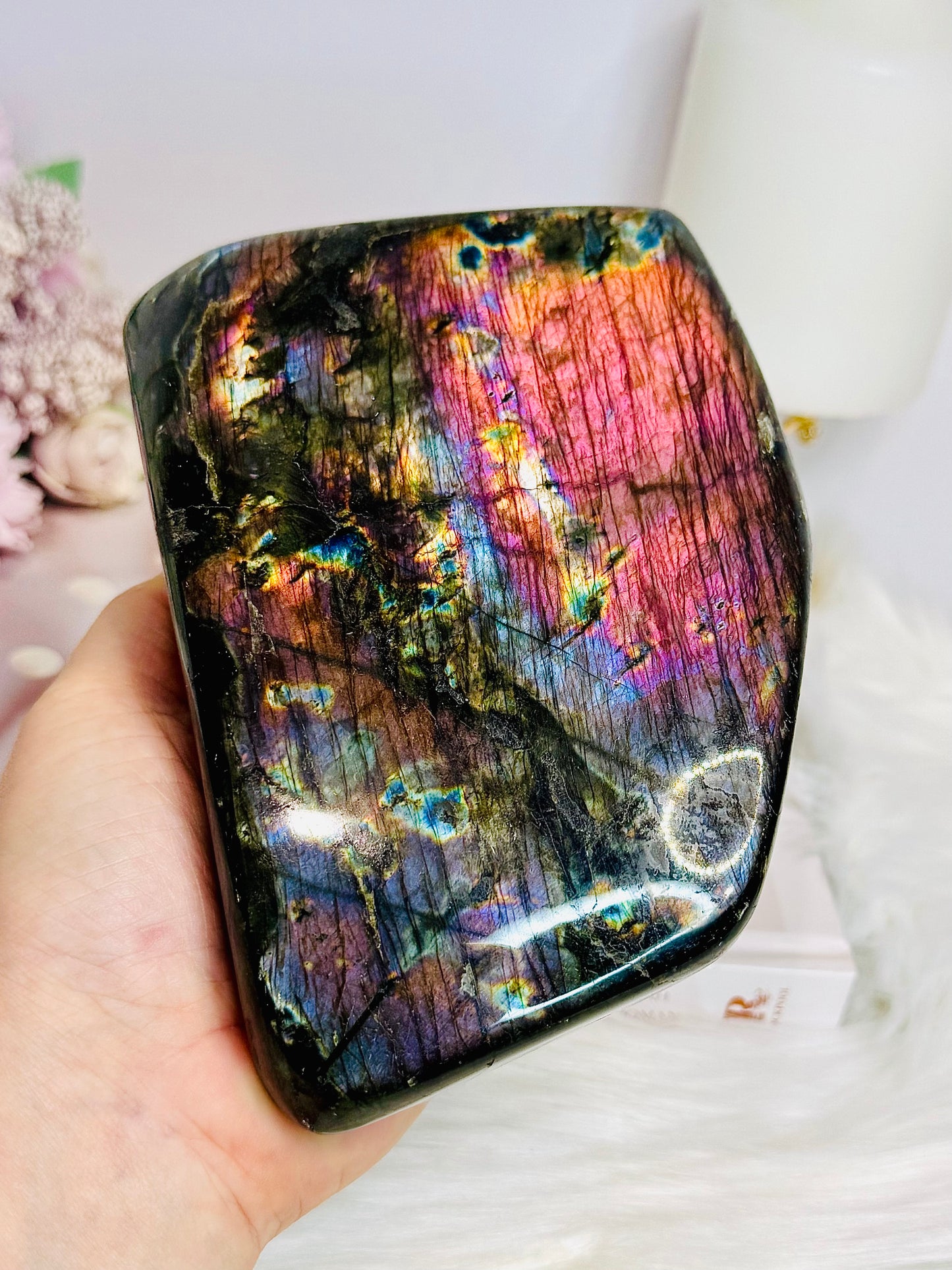 Huge High Grade Spectrolite (Labradorite) Freeform Exclusively From Finland 15cm 1.38KG