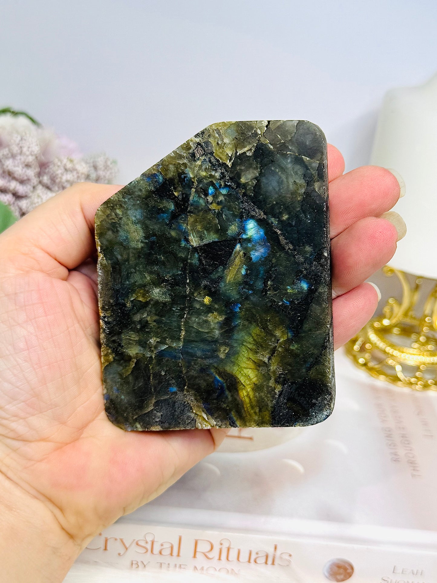 Natural Labradorite Slab 9cm