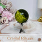 Natural Green Opal Sphere on Stand 87g