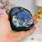 High Grade Spectrolite (Labradorite) Freeform from Finland - (Flash is all purple although it looks blue in pic) 8cm 374g