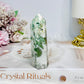 Moss Agate Druzy Tower 8.5cm