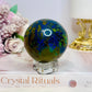 Azurite Stone Sphere on Stand 301g