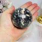 Large Chinese Writing Stone Sphere on Stand 434g