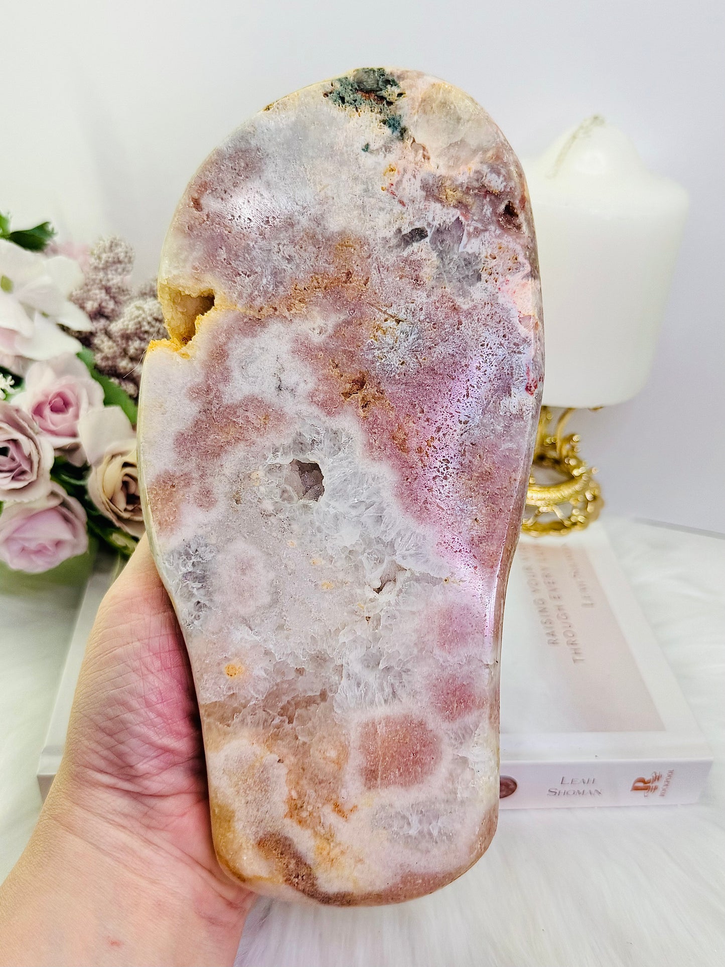 Absolutely Gorgeous Large 998Gram 21cm Pink Amethyst Druzy Slab From Brazil