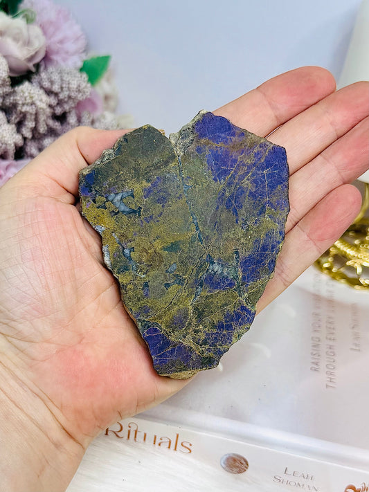 Natural Unpolished Stitchtite | Atlantisite Slab Specimen 9cm