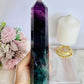 Wow!! High Grade Fabulous Large Chunky 856gram 21.5cm Fluorite Tower | Generator