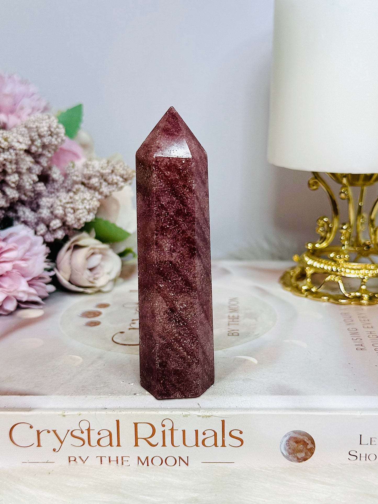 Strawberry Quartz Tower 9.5cm