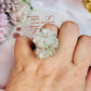 Clear Quartz Cluster Adjustable Ring In Gift Bag From Brazil