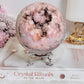 The Pink Amethyst QUEEN ~ Divine Large 10.5cm 1.2KG Druzy Pink Amethyst Sphere on Stand with Stunning Crystallisation