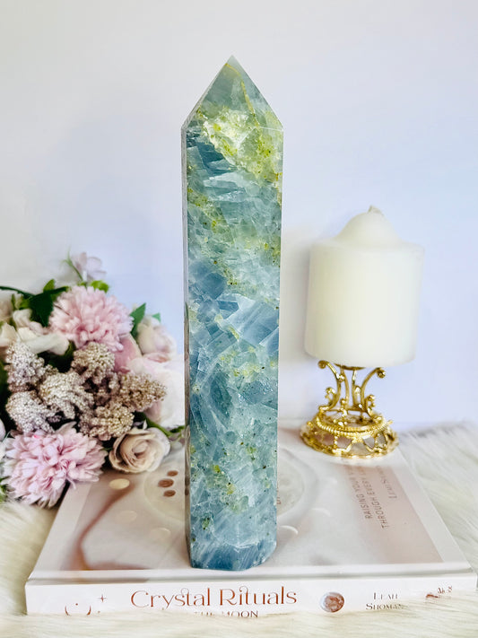 Beautiful Tall Chunky Blue Calcite Tower | Generator 23cm