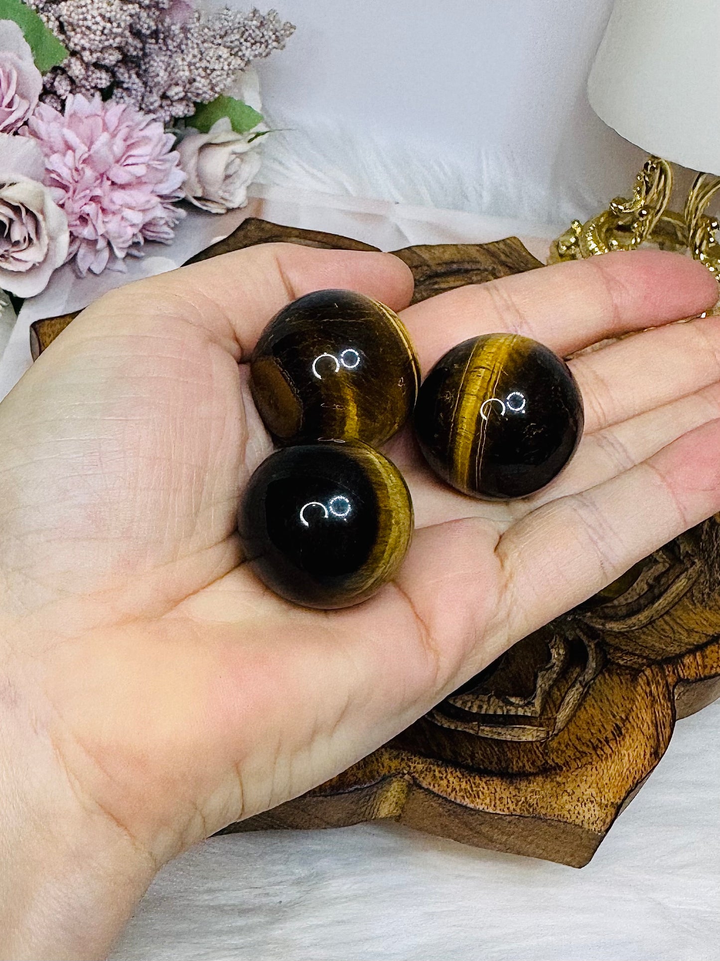 Small Tigers Eye Spheres $12 each