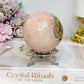 Large Pink Amethyst Druzy Sphere on Stand 406g