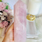 Large Rose Quartz Chunky Tower 19cm
