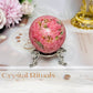 Thulite Sphere with Epidote 204g On Stand