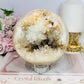 Huge Pink Amethyst Druzy Geode Sphere 11cm 1.86KG