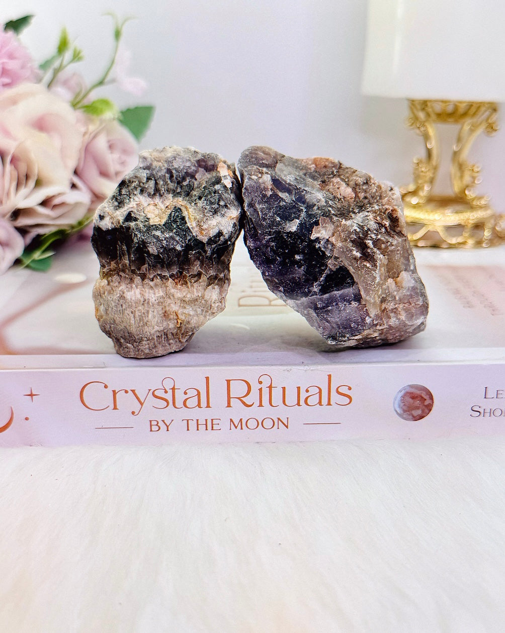 Natural Chevron | Dream Amethyst Specimen Set Of 2