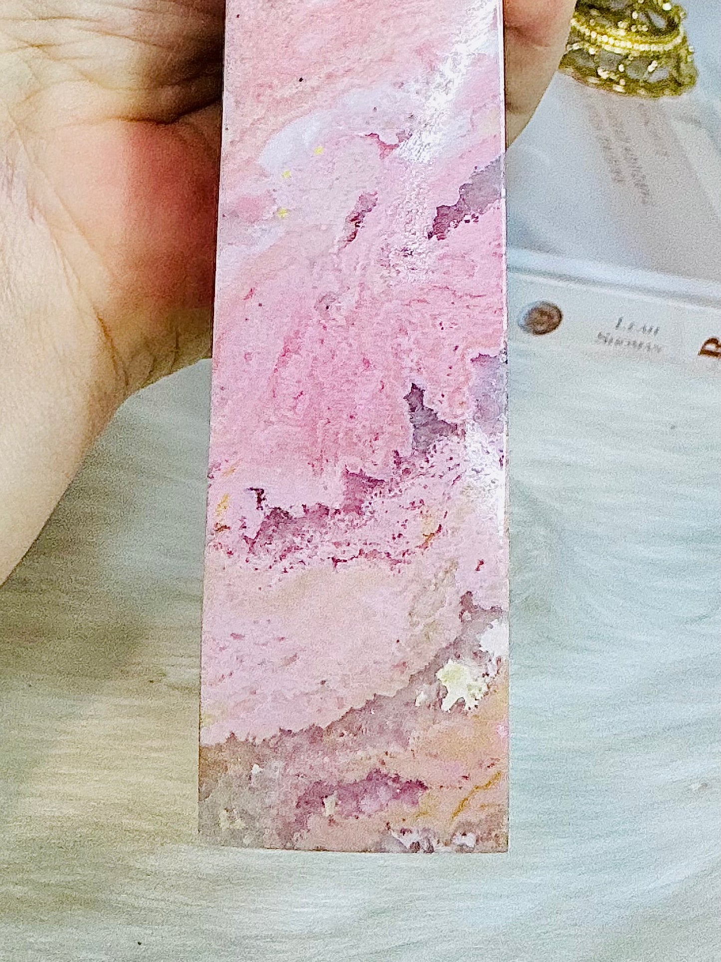 Huge Pink Peruvian Rhodochrosite Tower 29cm 993grams