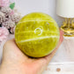 Large Citrine Sphere With Rainbows (heat treated) On Stand 890g