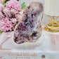 Classy & Fabulous!!! Stunning 12.5cm Druzy Pink Amethyst Slab From Brazil On Stand