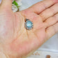 Silver Aquamarine Pendant in Gift Bag