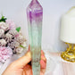 Watermelon Fluorite Wand | Tower with Rainbows  17.5cm