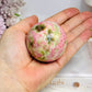 Thulite Sphere with Epidote 197g