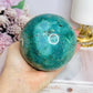 Huge Natural Chrysocolla Sphere On Stand 962g