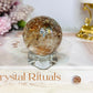 High Grade Garden Quartz Sphere with Rainbows 114g on Stand
