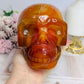 Huge Carnelian Carved Skull 14cm 2.14KG ~ Reduced as surface crack