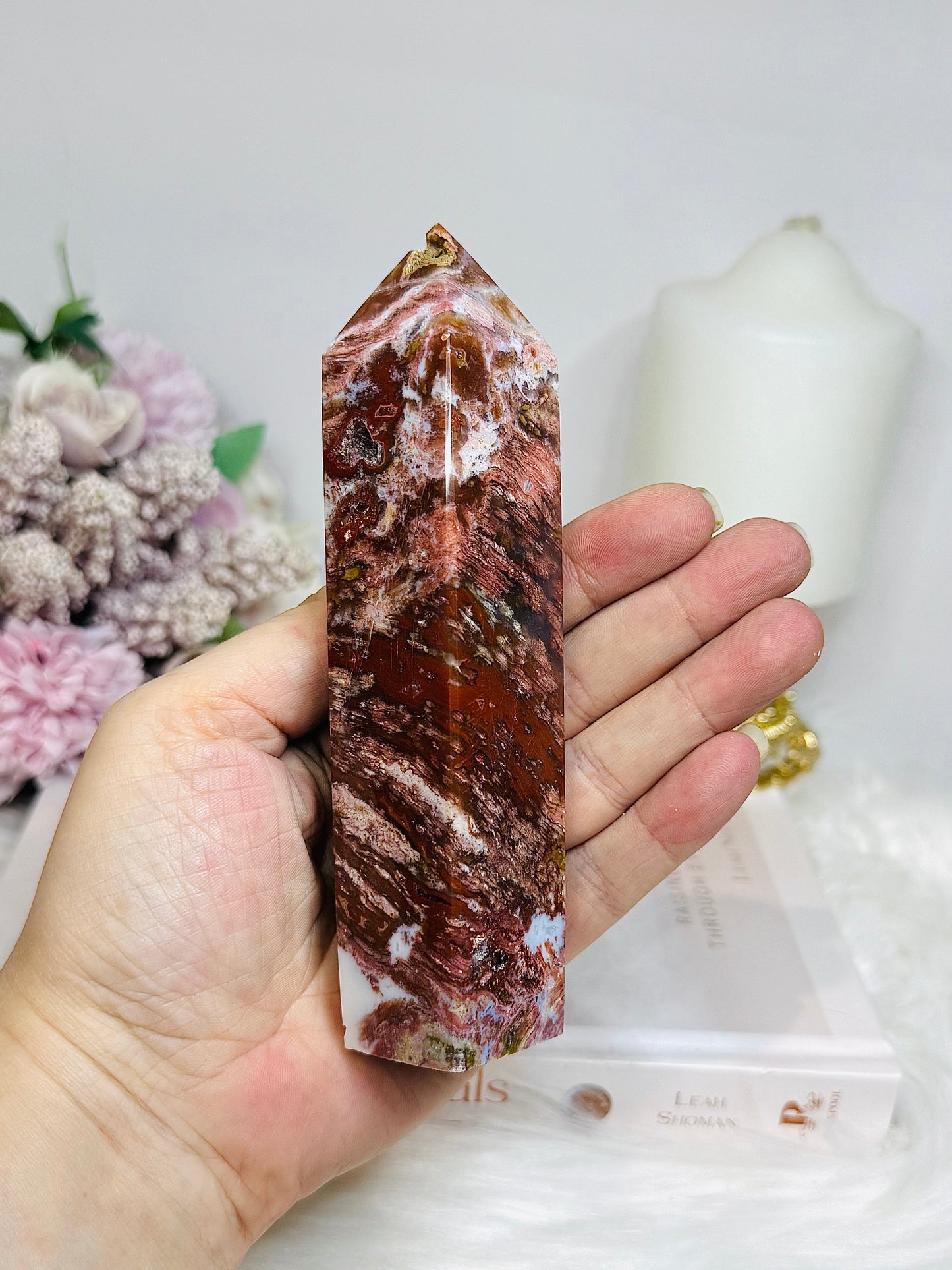 Druzy Ocean Jasper Tower 14cm